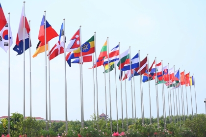 Hình ảnh chuẩn bị cho Đại lễ Vesak 2025 tại Học viện Phật giáo Việt Nam tại TPHCM